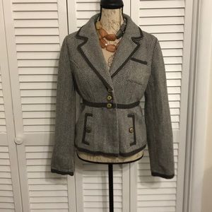Tulle Anthropology Wool Blend Chevron Jacket